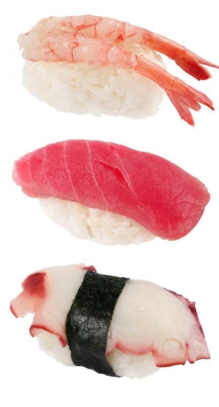 Hollow ground blades are often used in making sushi.