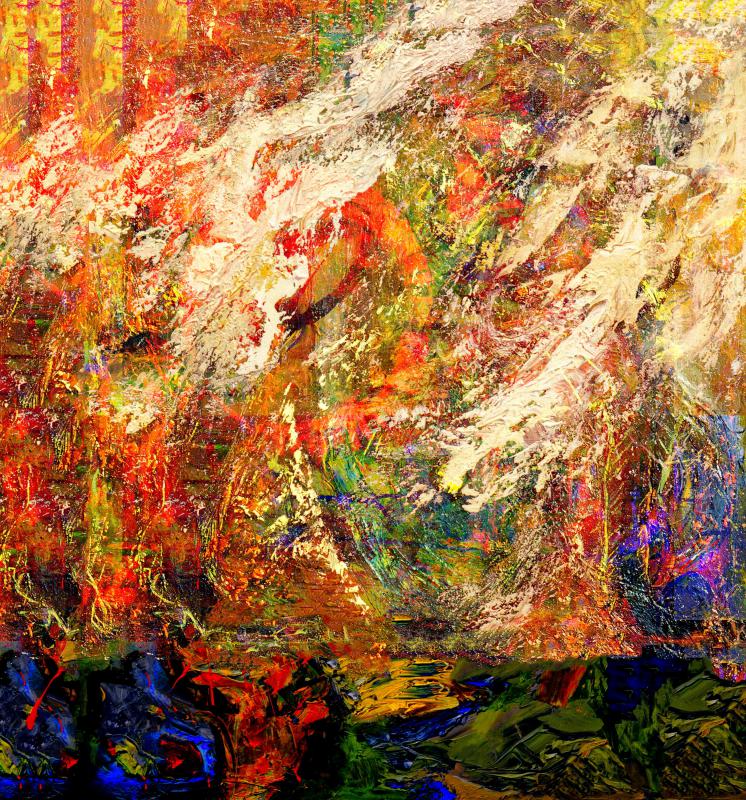 People interpret abstract art differently.