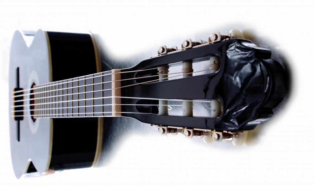 Acoustic guitar neck.