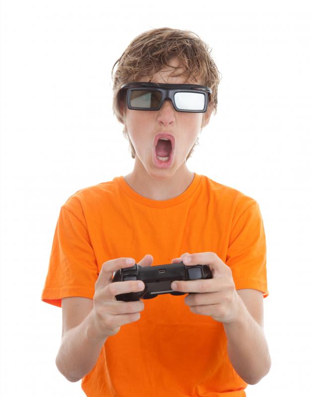 3D glasses may be used for gaming.