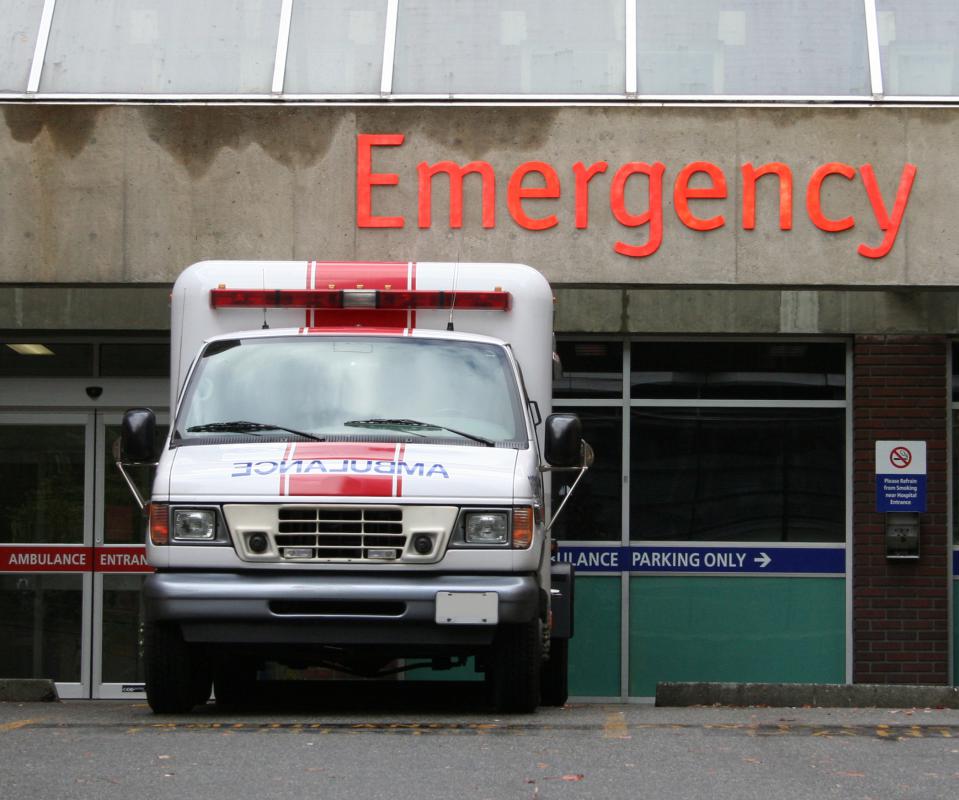 It's common for an emergency room to have automatic doors to help immobile patients.