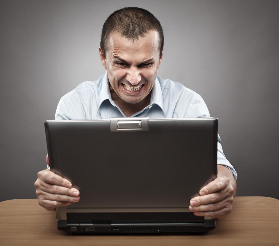 Someone who is an online student may get frustrated if poor Internet service hinders their work.