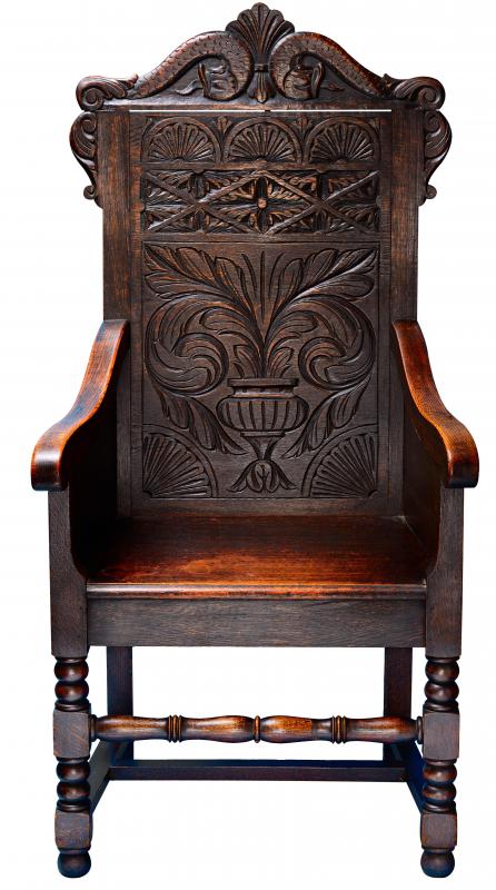Over time the wood on an antique chair develops a rich glow or patina.