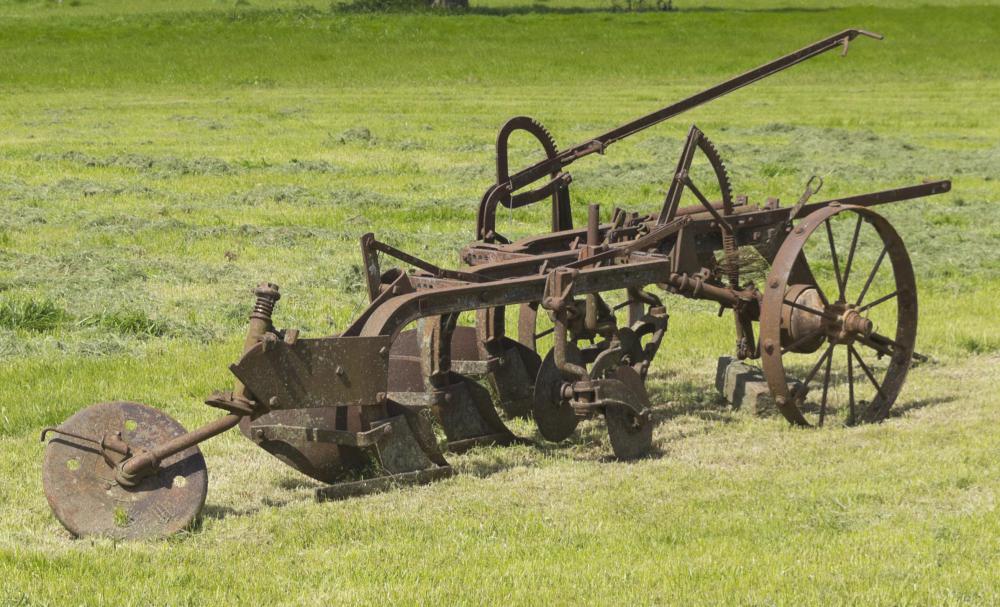 Early mechanical reaper.