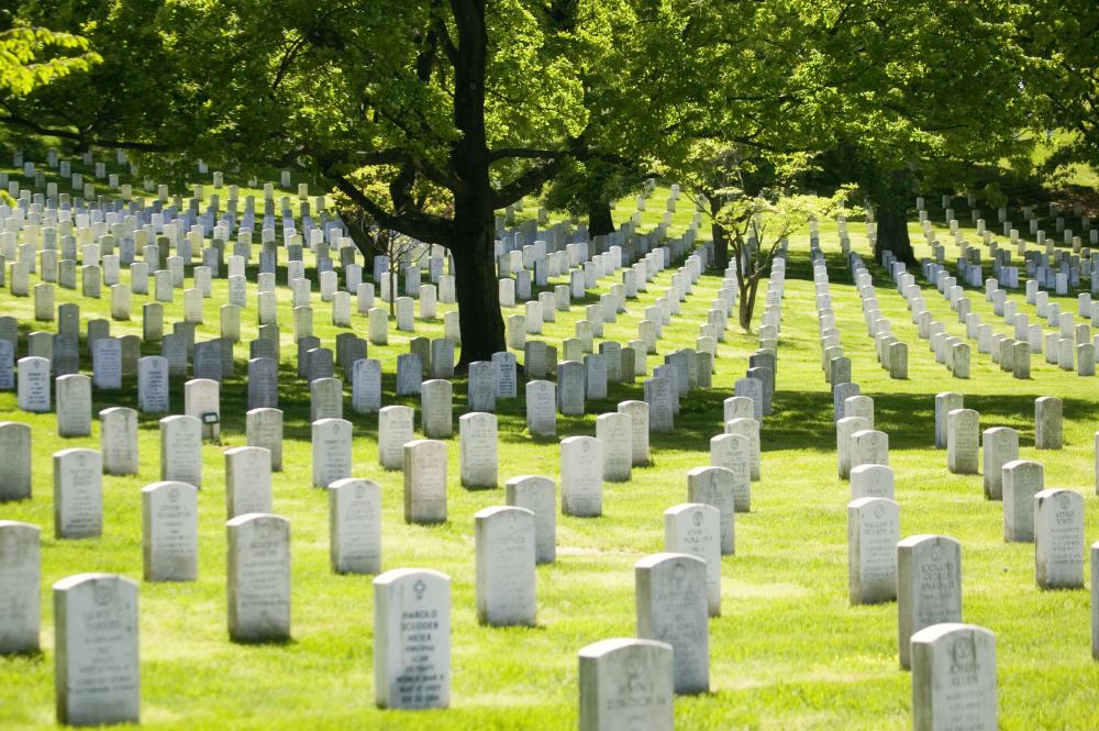 Arlington is the most famous national cemetery.