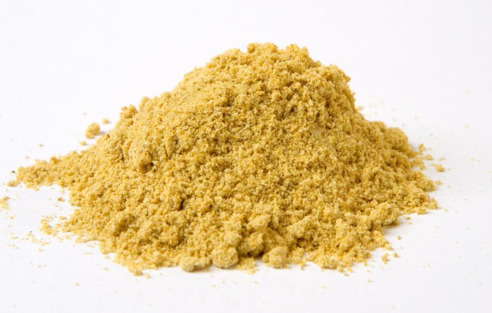 Asafoetida is often dried and ground into powder, whereupon it is commonly used in flour or soups.