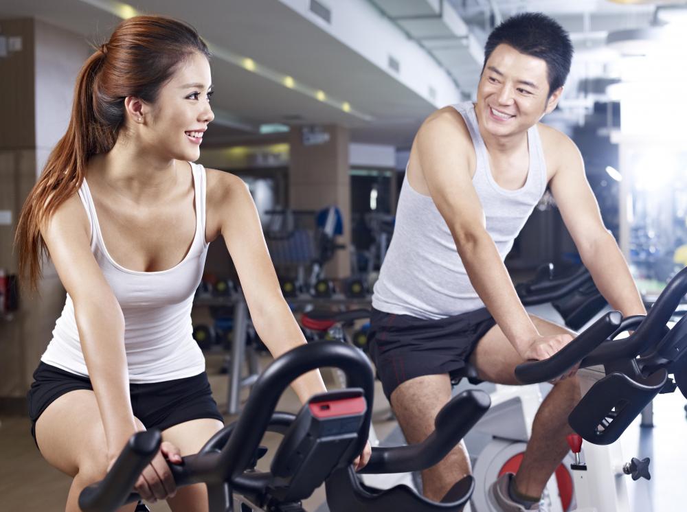 Utilizing exercise equipment might be part of a general fitness plan.