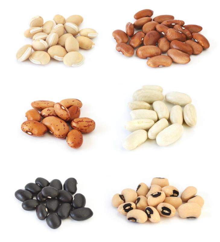 Many beans, including pinto beans (middle left), are good sources of B1.