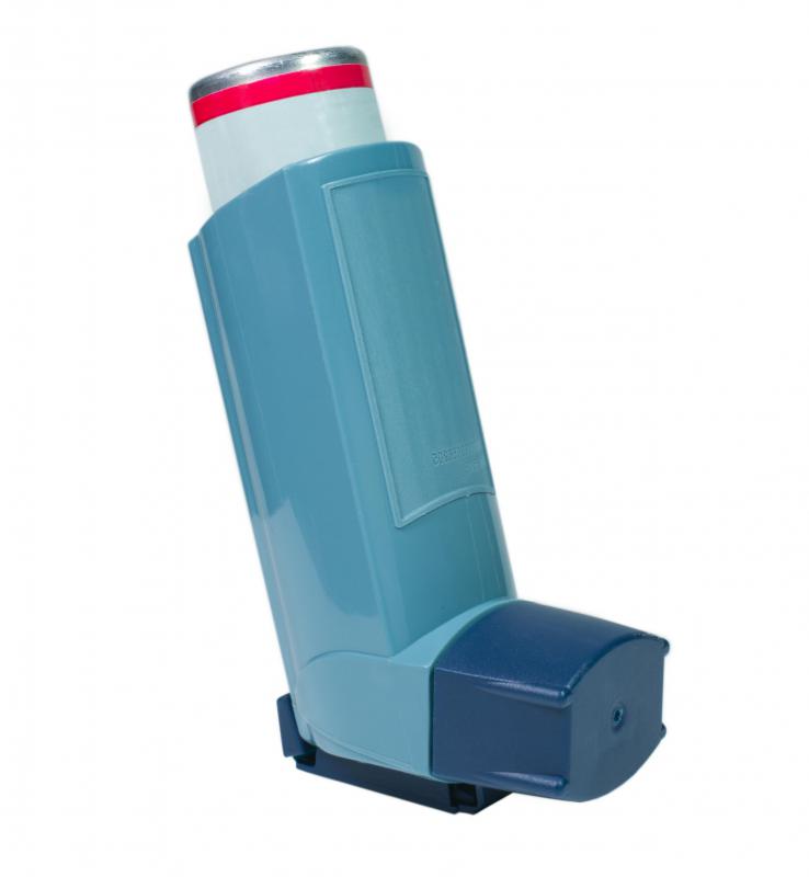 An asthma inhaler.
