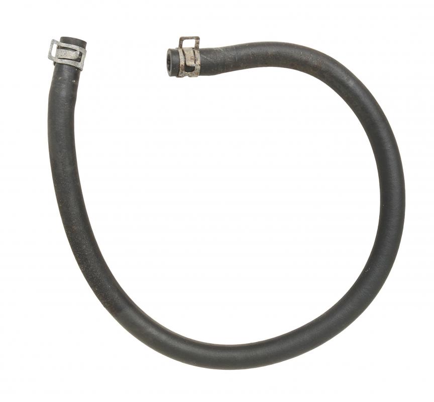 Radiator hoses can connect to housing.