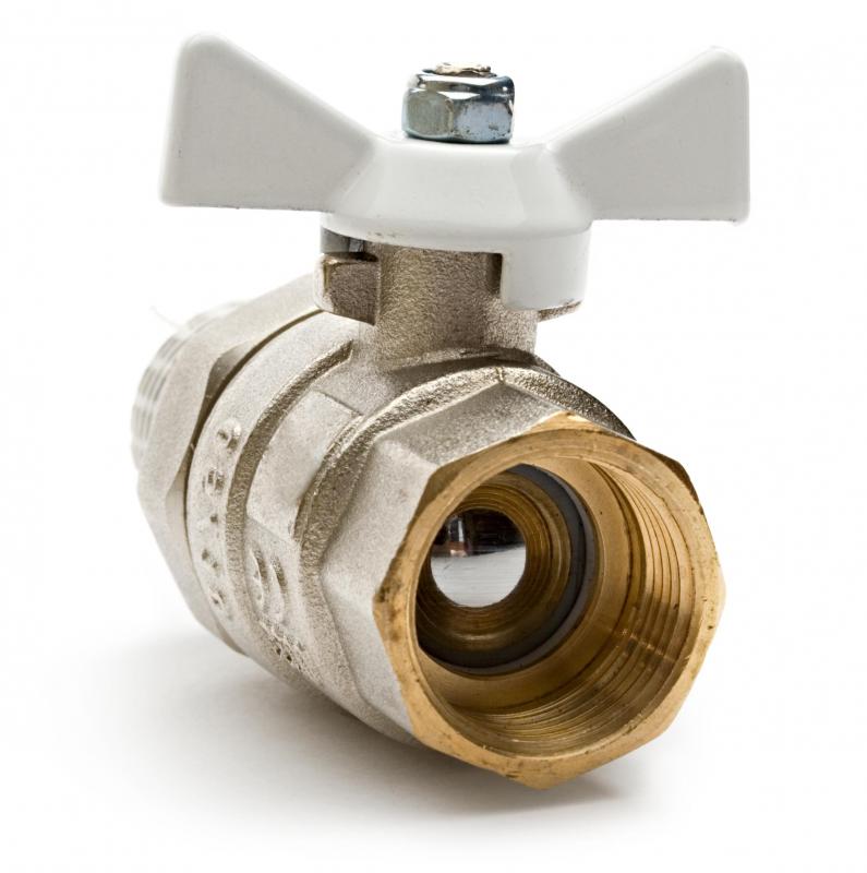 A ball valve utilizes the flange shape.