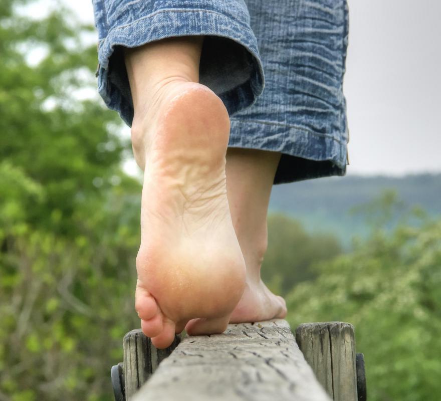 The cerebellum controls balance and coordination.