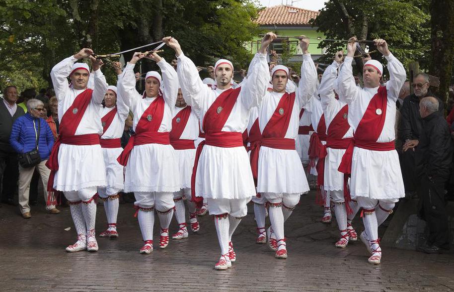 Basque dances often include the use of swords.