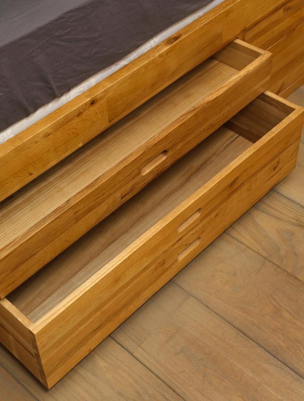 Bed frames may contain built in storage.