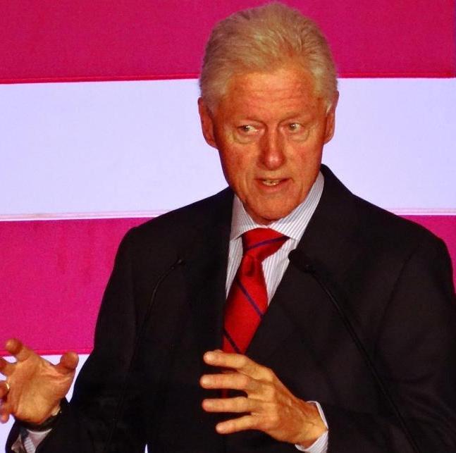 Former U.S. President Bill Clinton acted as a campaign surrogate for his wife, Hillary, during her presidential campaign.