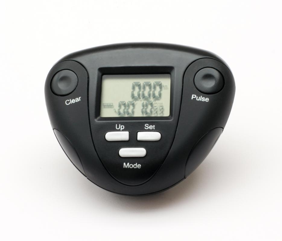 A pedometer for walking.