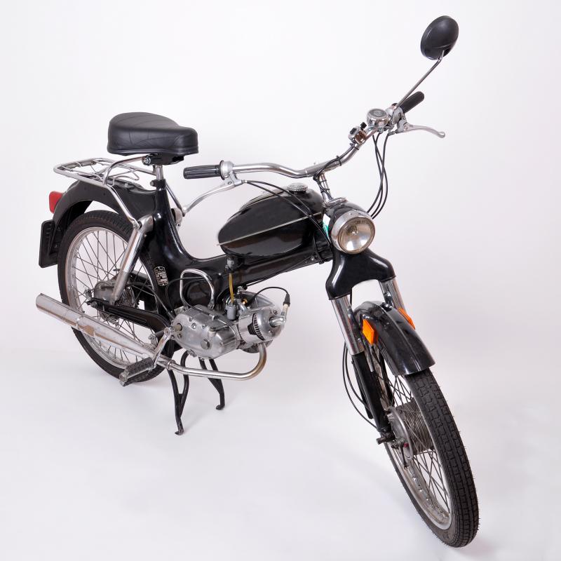A moped has pedals, similar to a bicycle. Its engine is small and can only reach speeds up to 18-47mph.