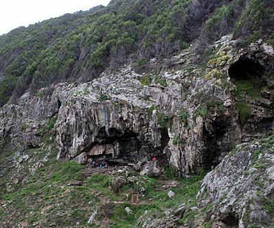 Blombos Cave in South Africa was the site of the discovery of the oldest known drawing, a 73,000-year-old "hashtag."