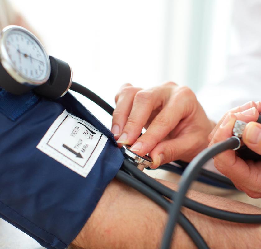 High blood pressure increases a person's risk of bursting a blood vessel in the eye.