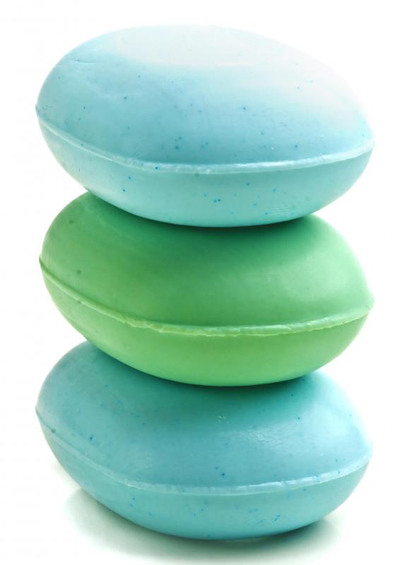 Scrubbing with soap during a shower helps keep skin healthy.