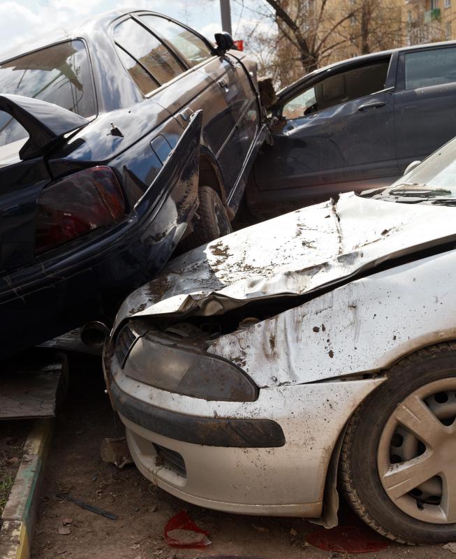 A bruised rib may occur as a result of a car accident.