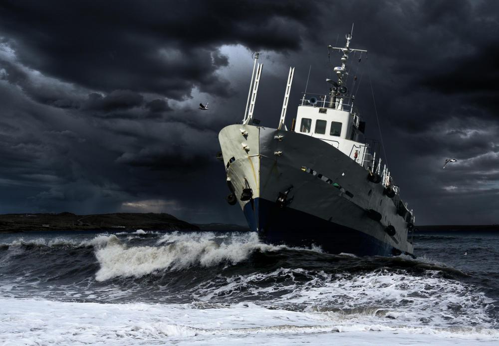 An ocean storm can be extremely dangerous for mariners.