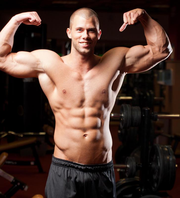 When an individual flexes his arms, one muscle contracts while another expands.