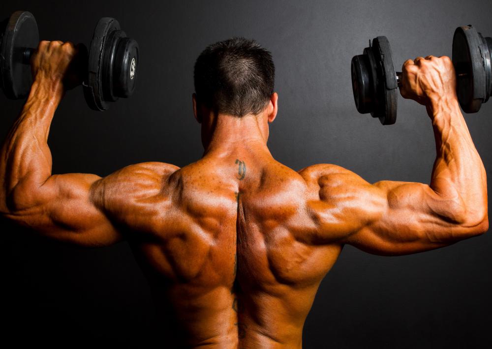The shoulder press strengthens the triceps as well as the shoulders, both of which are heavily used in boxing.