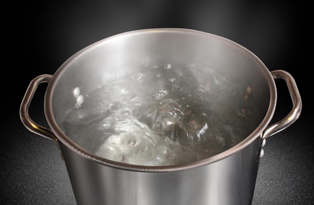 Water boils at 100° Celsius, or 212° Fahrenheit.