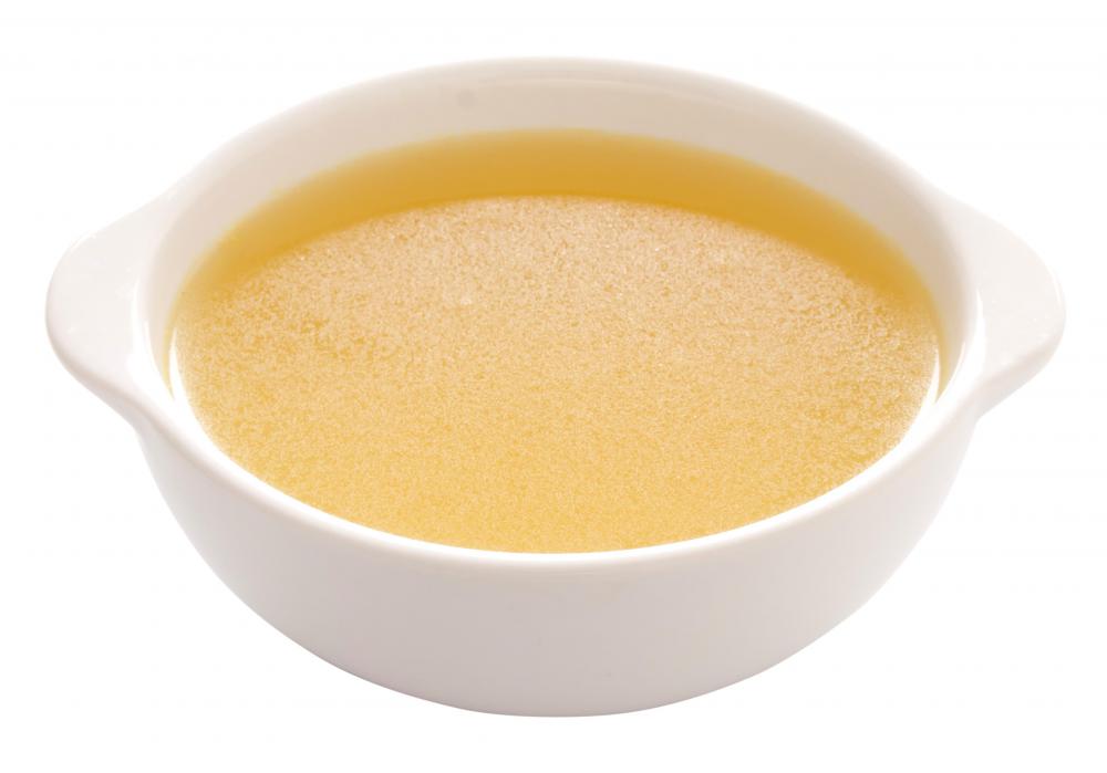 A clear liquid diet may be required after a colitis suffer has surgery or a bad attack, which can include chicken broth.