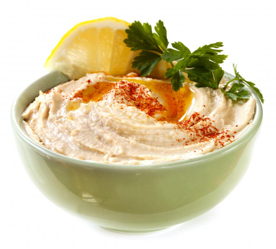 Hummus, which is made primarily from chick peas, is a great source of protein.