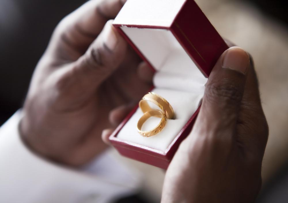 Wedding rings are often made to order.