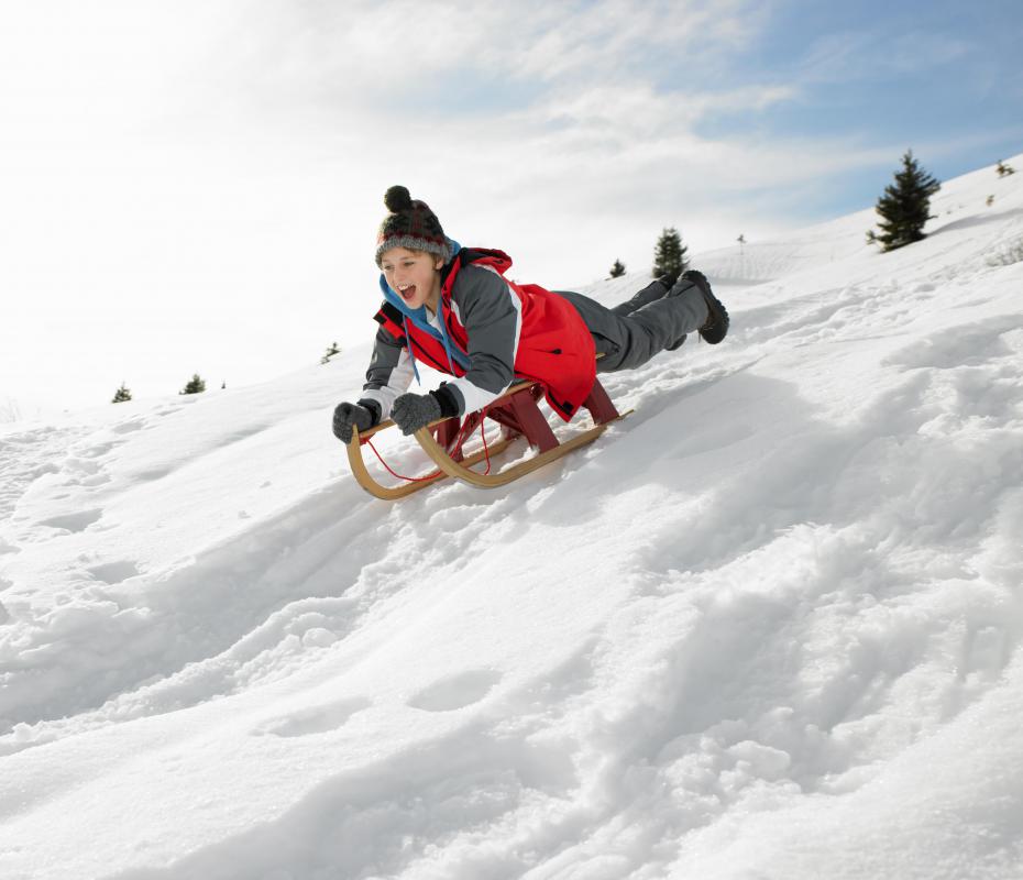 Heated gloves are popular with people who enjoy winter activities like sledding.