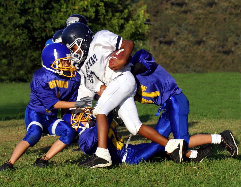 Youth football is a popular extracurricular activity.