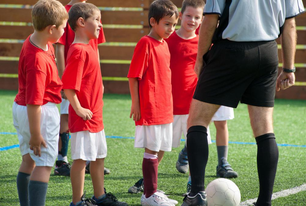 Soccer is a popular playground game.