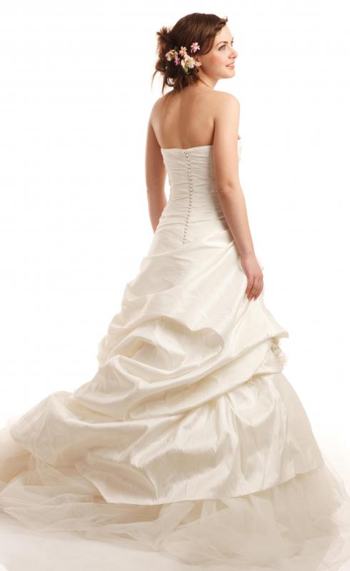 Bridal shows feature wedding gowns.