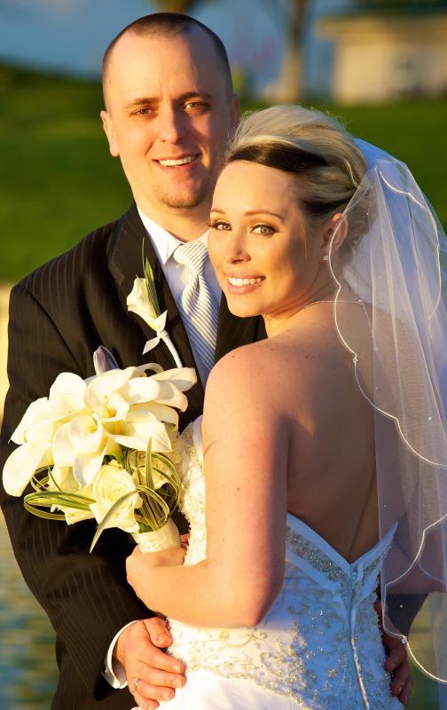 The time of day and the season may influence the bride's choice of wedding gown.