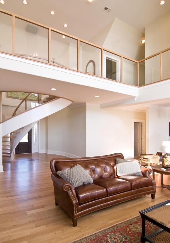 The lumber harvested from maple, oak, and other hardwood trees is often used to produce hardwood flooring.