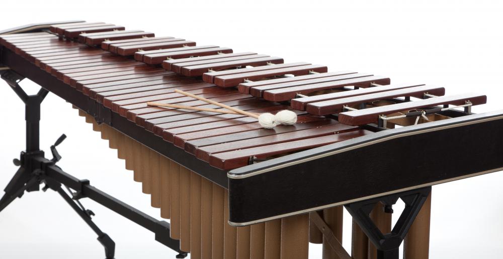 The marimba is a pitched percussion instrument that uses a mallet.