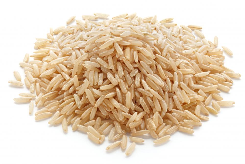 Brown rice contains valine.