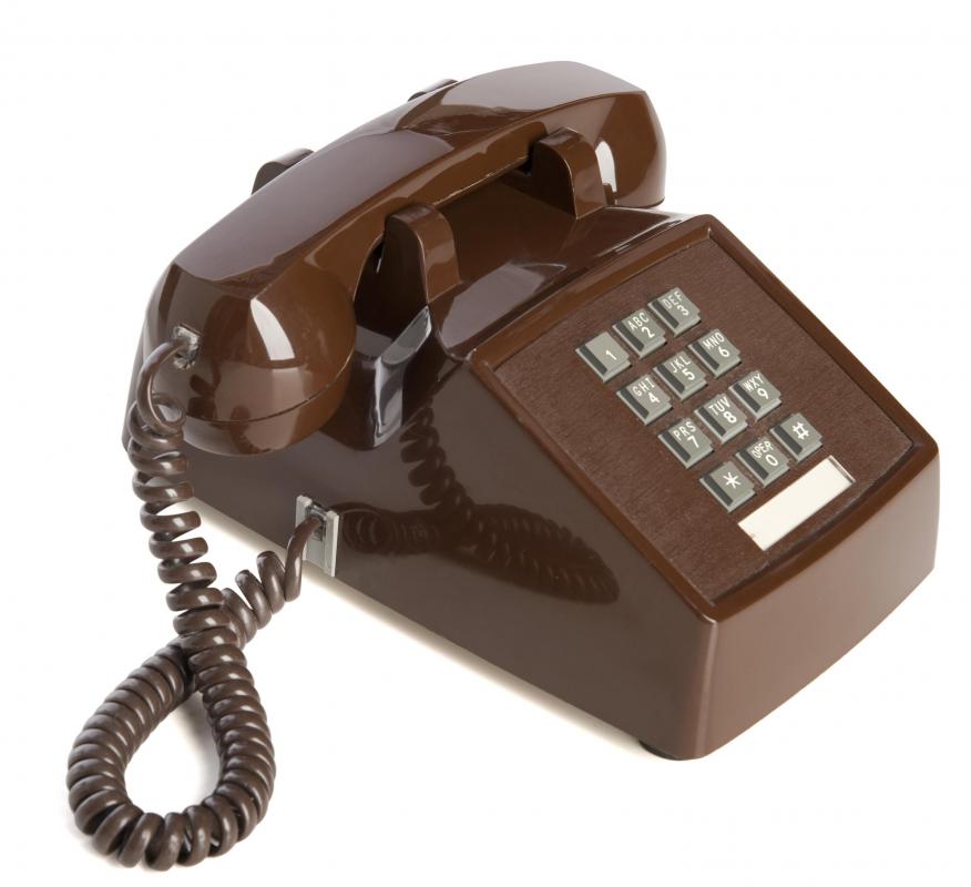 A touch tone telephone.
