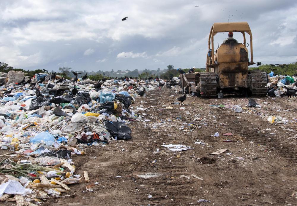 Many plastic bottles typically end up in landfills.