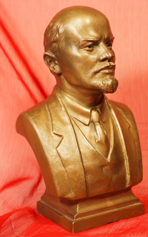 Bust of Vladimir Lenin.