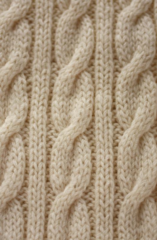A higher ply yarn will show more definition in a cable knit pattern.