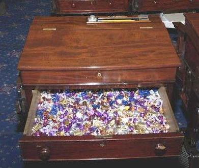 Candy desk at the U.S. Senate.