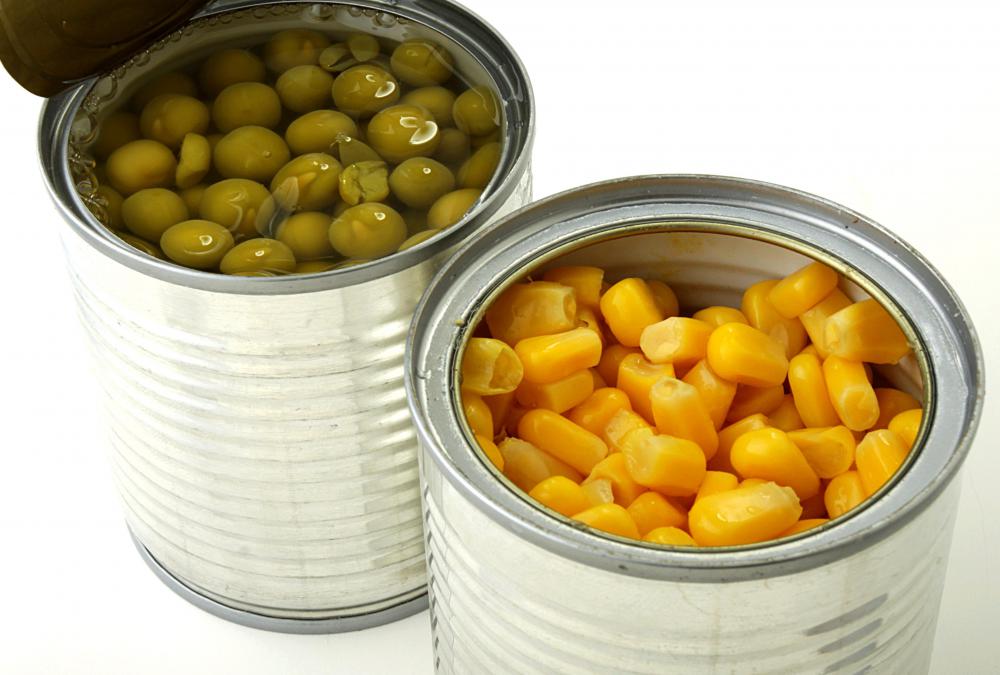 Salt -- known as sodium chloride -- is commonly used to preserve canned foods, such as vegetables.