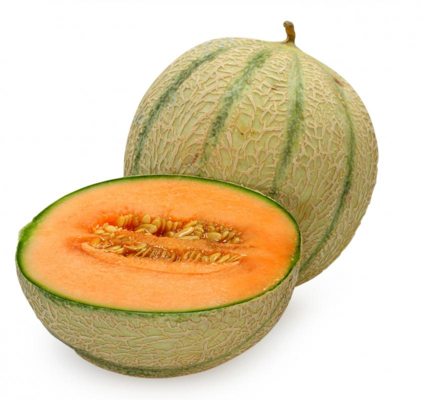 Cantaloupes contain beta carotene.