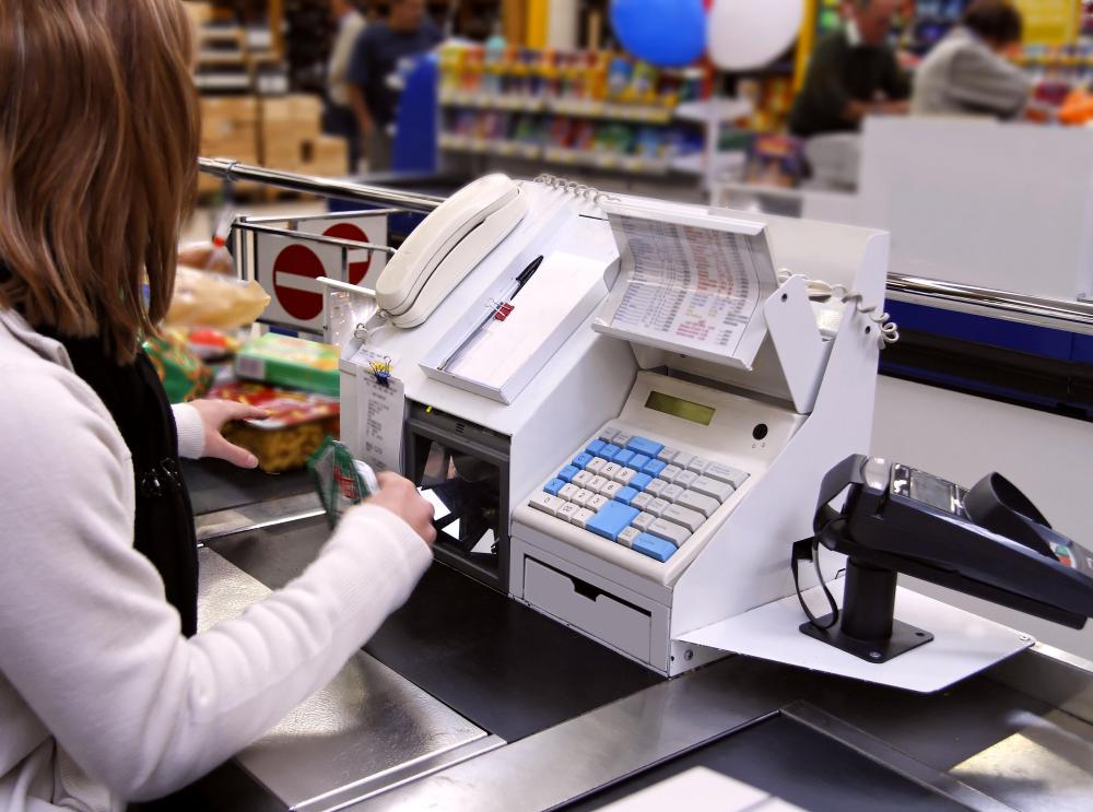 Cashiers are employed at various locations, including grocery stores.