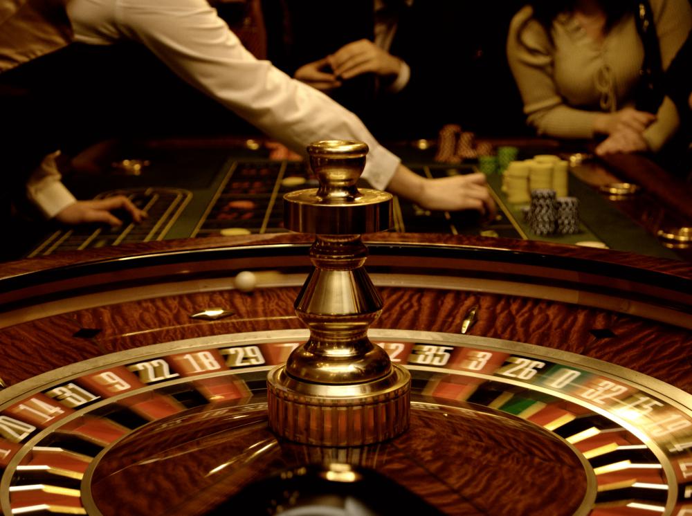 Radial force keeps a roulette ball against the edge of the wheel slot when the wheel spins.
