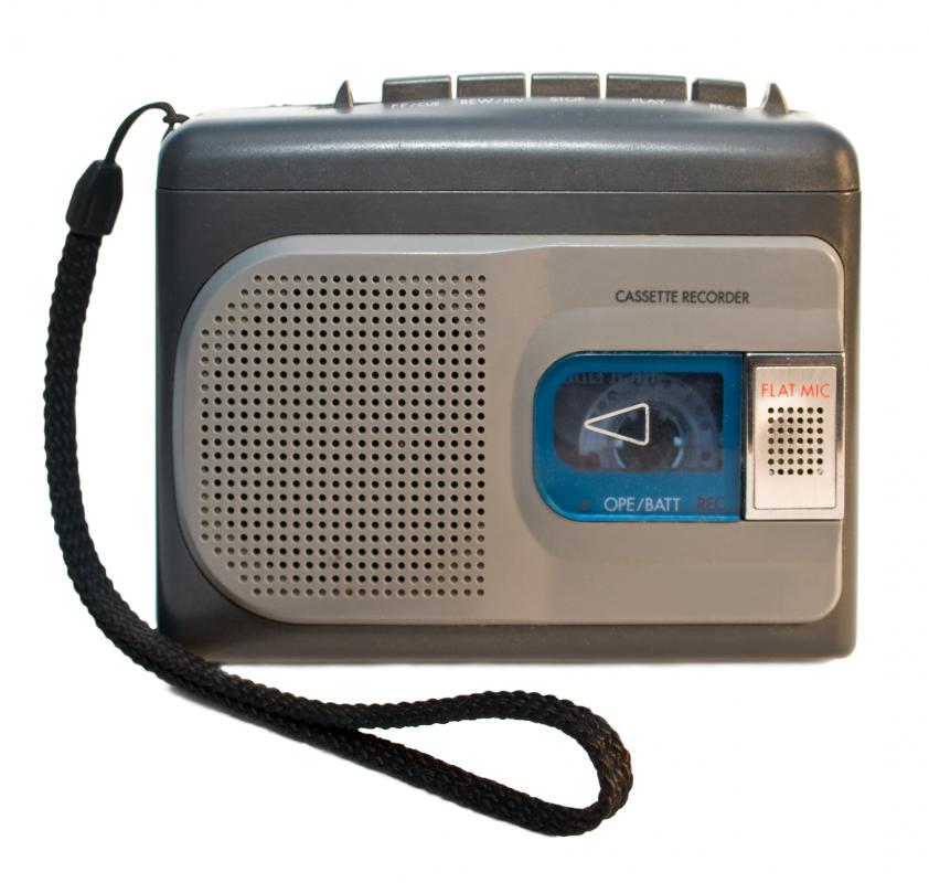 Cassette recorders have been used to record speech and music.